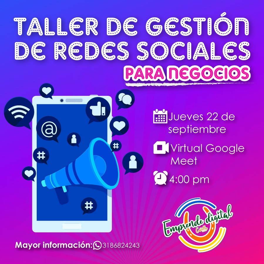 Taller de apertura Redes Sociales para negocios